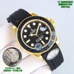 Clean Factory Rolex Yacht-Master 3235 Black Face Watch 42mm 